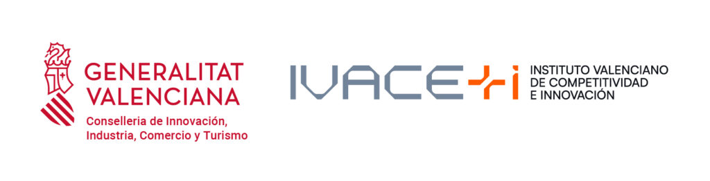 IVACE+i, Generalitat Valenciana Conselleria de Innovación, Industria, Comercio y Turismo. Logos