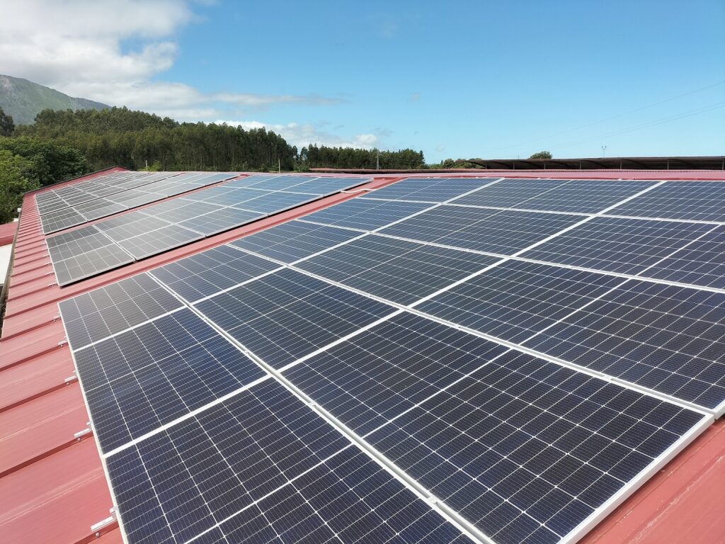 Instalación de placas solares en granjas