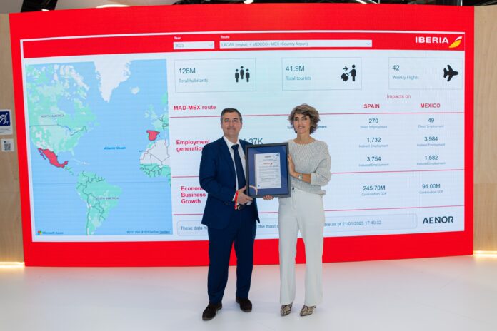 Iberia lanza calculadora verificada por AENOR para medir impacto socioeconómico