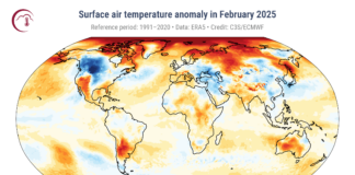 Mínimo histórico del hielo marino y temperaturas récord en febrero de 2025